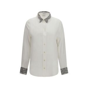 Alexander McQueen White Silk Dress Women's Shirt